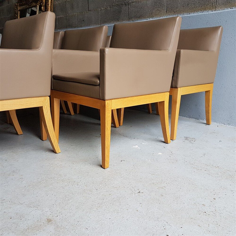 Set of 2 vintage bridge armchairs by studio Ecart Paris 1990s