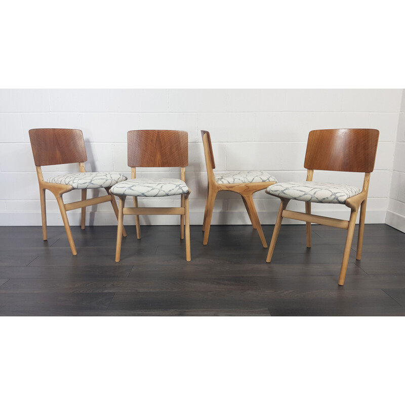 Set of 4 vintage Dalescraft Dining Chairs 1950s