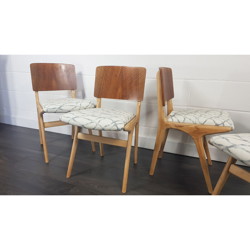 Set of 4 vintage Dalescraft Dining Chairs 1950s