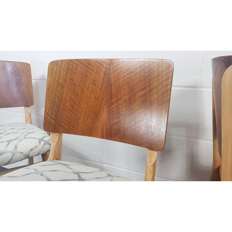 Set of 4 vintage Dalescraft Dining Chairs 1950s