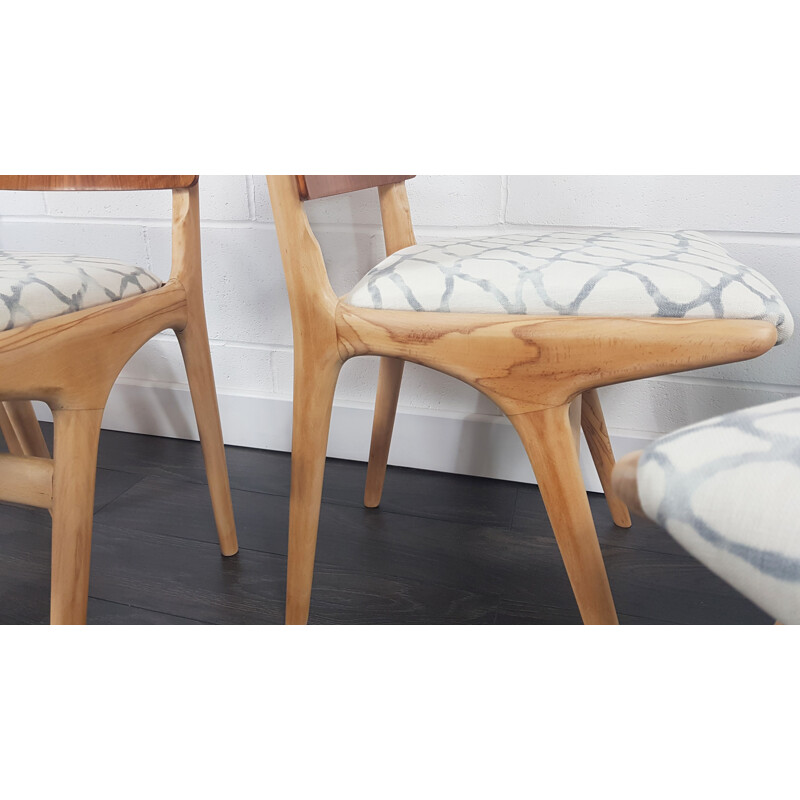 Lot de 4 chaises vintage Dalescraft 1950