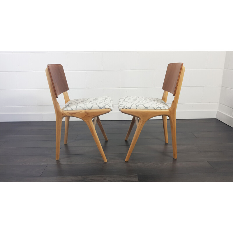 Set of 4 vintage Dalescraft Dining Chairs 1950s