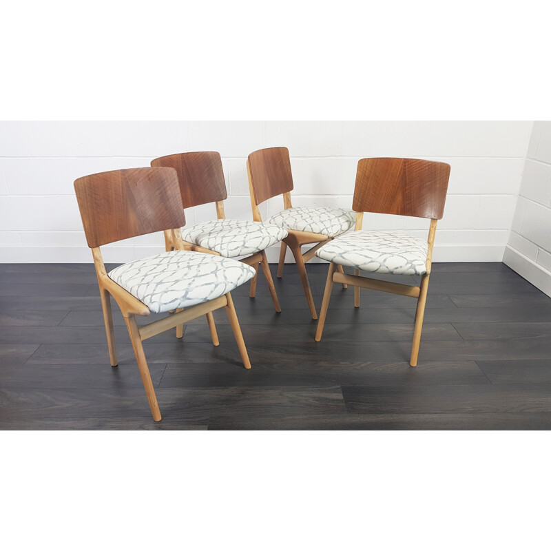 Set of 4 vintage Dalescraft Dining Chairs 1950s