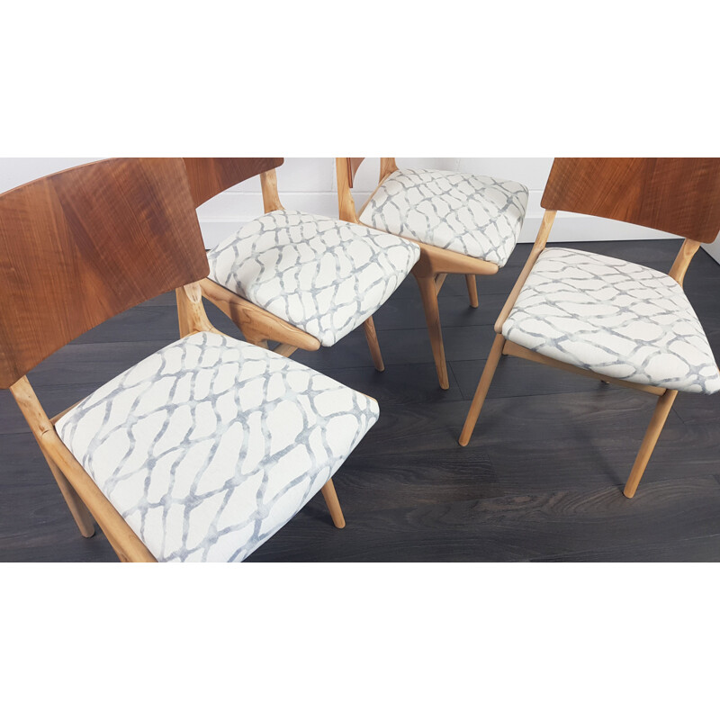 Lot de 4 chaises vintage Dalescraft 1950