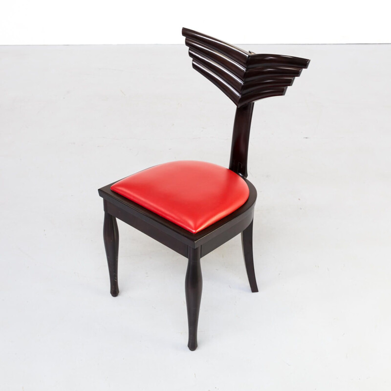 Set of 8 vintage Massimo Scolari Olimpia chair for Giorgetti 1990s