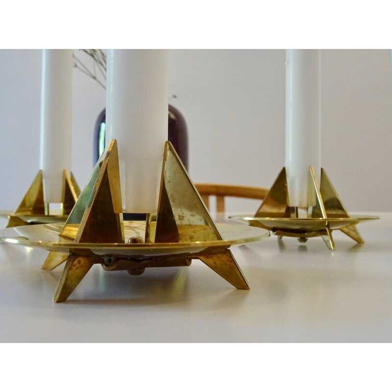 Set of 4 Sculptural Candleholders N 20 by Pierre Forsell for Skultuna 1960