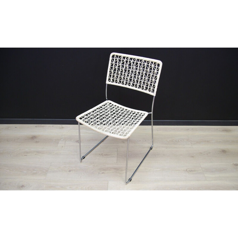 Paire de chaises vintage scandinave en aluminium 1970