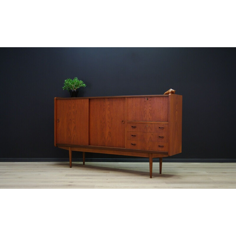 Vintage teak highboard danish 1970s