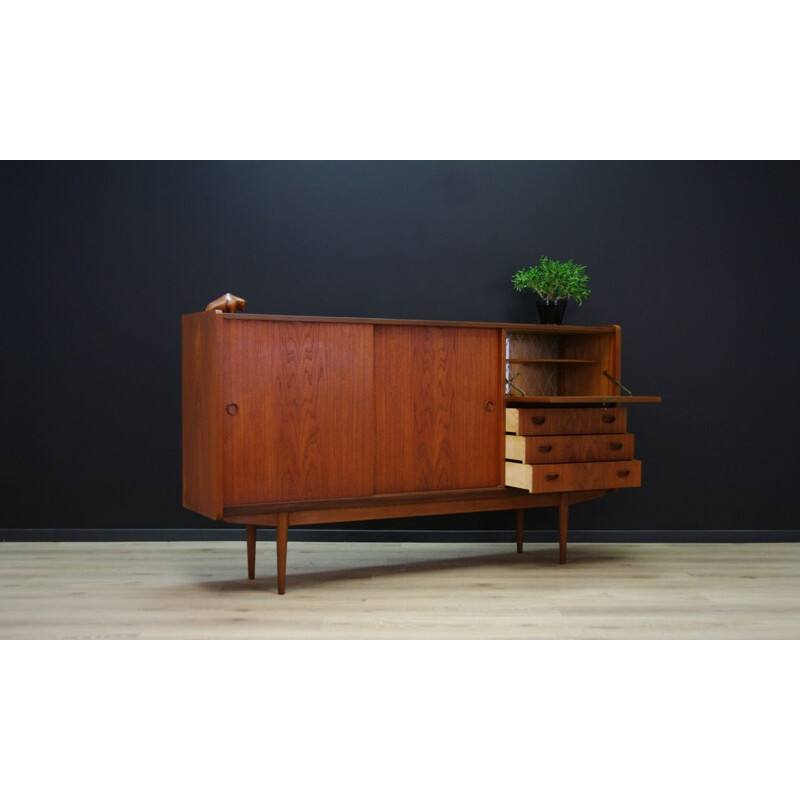 Vintage teak highboard danish 1970s