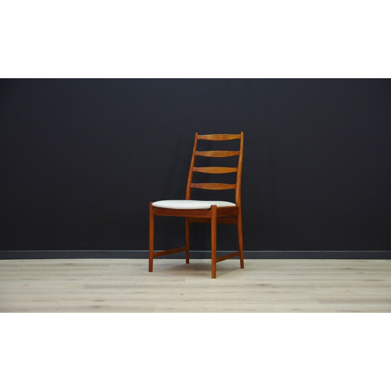 Lot of 6 vintage teak chairs for Vamo Sønderborg Scandinavian 1970s