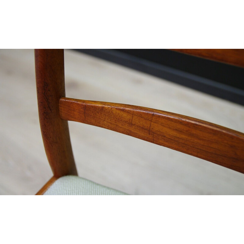 Lot of 6 vintage teak chairs for Vamo Sønderborg Scandinavian 1970s