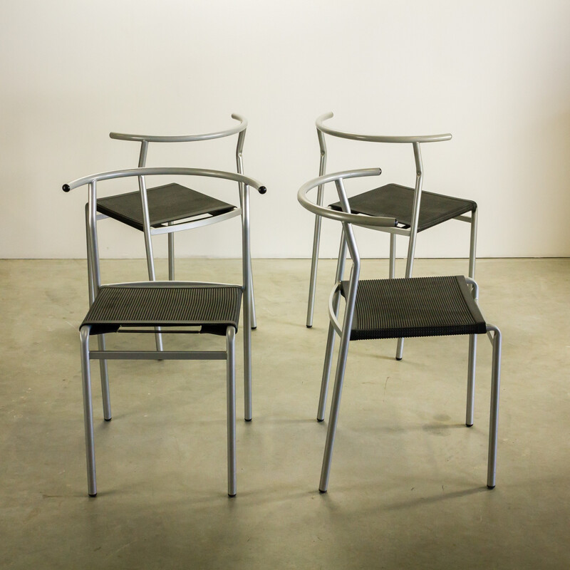 Set of 4 Cerruti Baleri "Cafe" chairs, Philippe STARCK - 1980