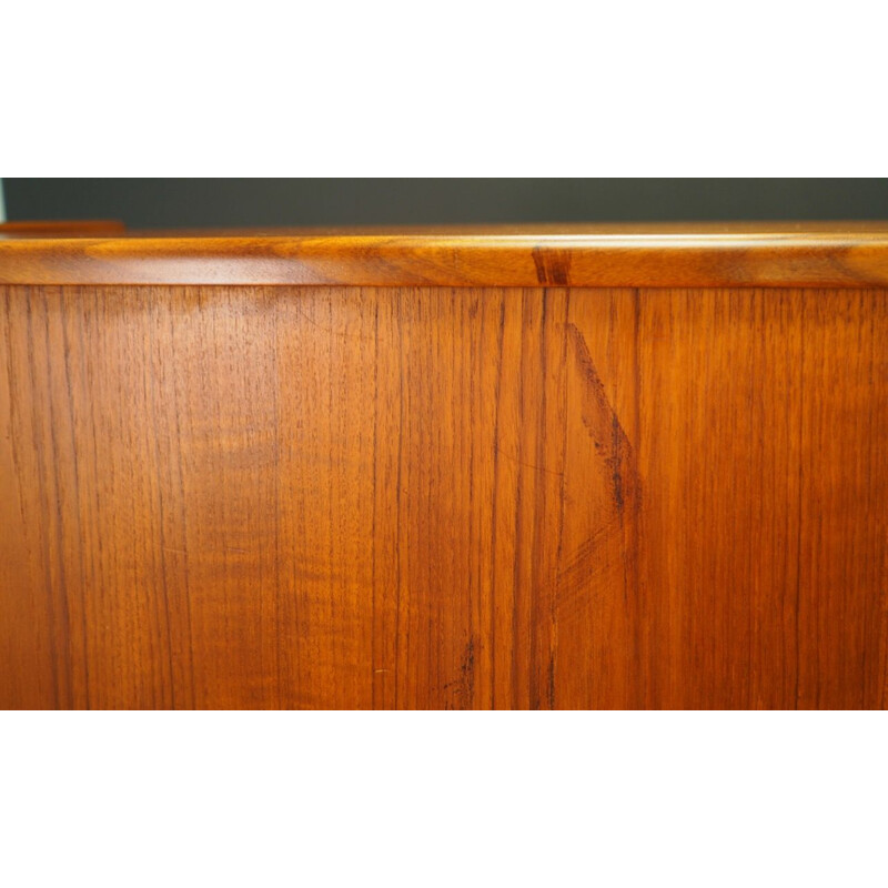 Vintage highboard in teak with inner mirror danish 1970s