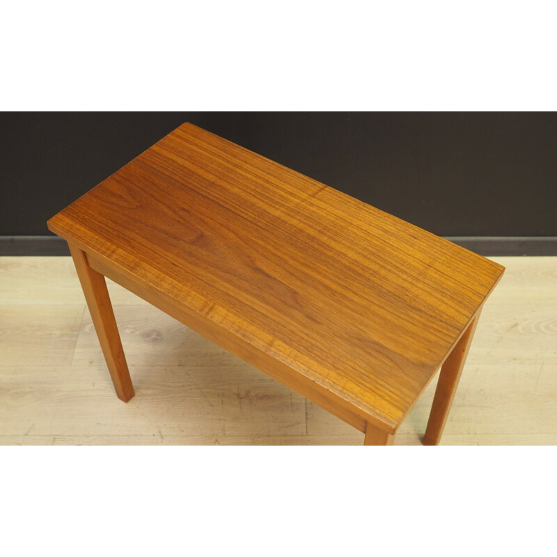 Table basse scandinave vintage en teck, 1960 et 1970