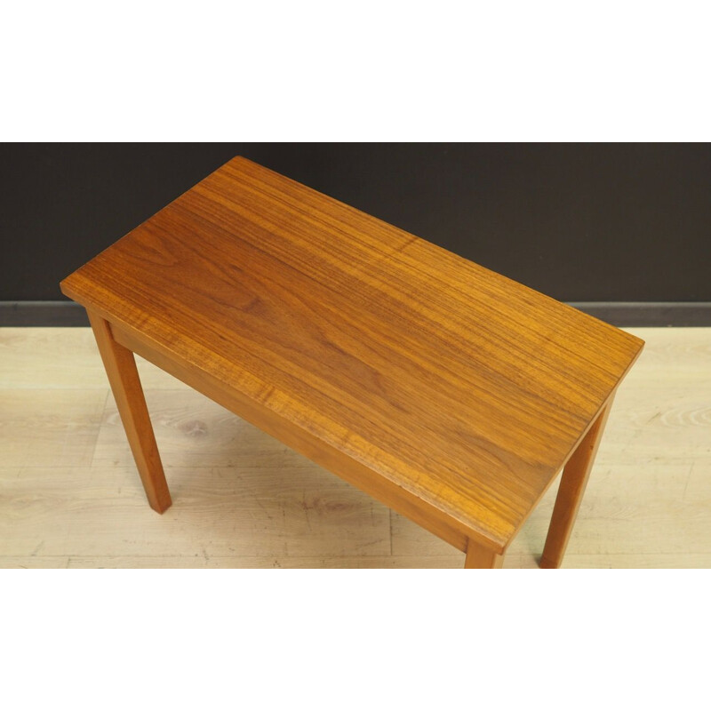 Tavolino vintage scandinavo in teak, 1960-1970