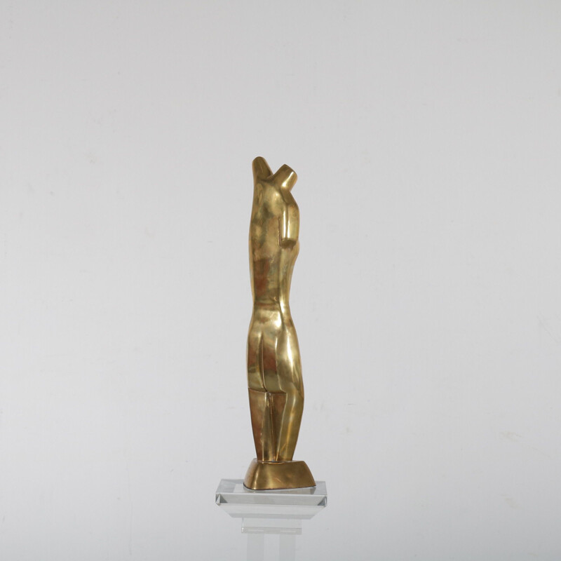 Vintage brass body sculpture, Belgium 1970