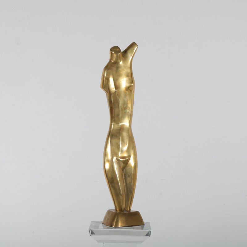 Vintage brass body sculpture, Belgium 1970