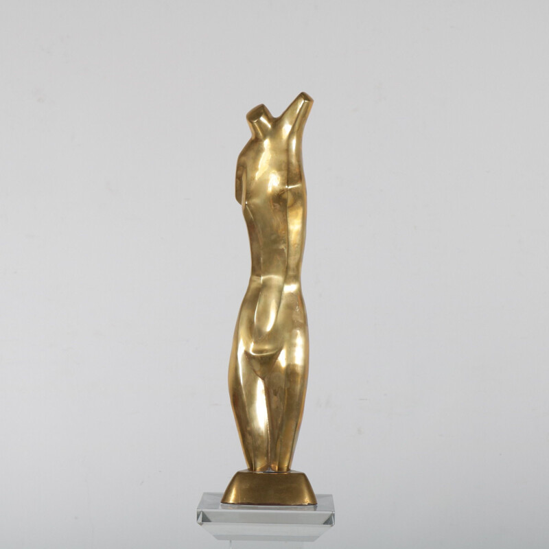 Vintage brass body sculpture, Belgium 1970