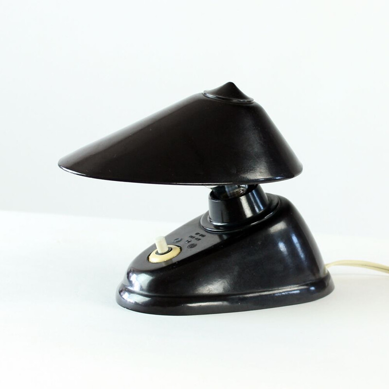 Lampe vintage en bakélite brune par l'Bauhaus pour l'ESC Zukov 1930