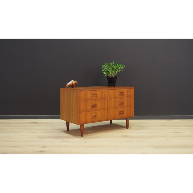 Vintage chest of drawers in teck Scandinavian 1960s