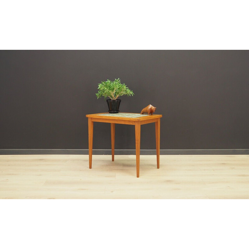 Vintage coffee table in teak and ceramic Denmark 1970s