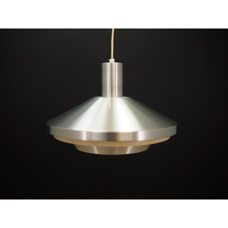 Vintage pendant lamp in silvered aluminium danish 1970s