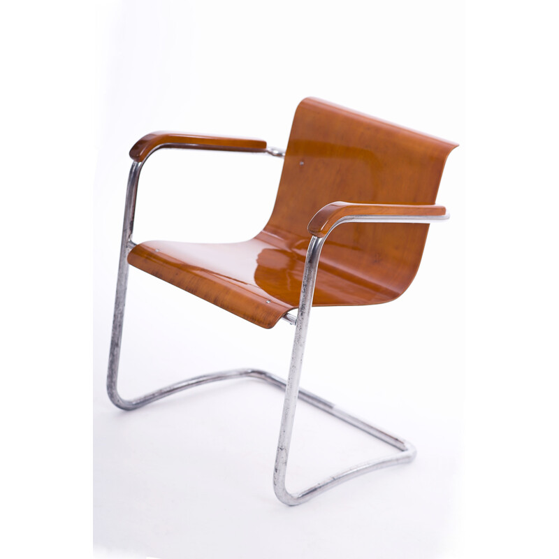 Czech tubular steel armchair, Hana KUCEROVA ZAVESKA - 1930s 