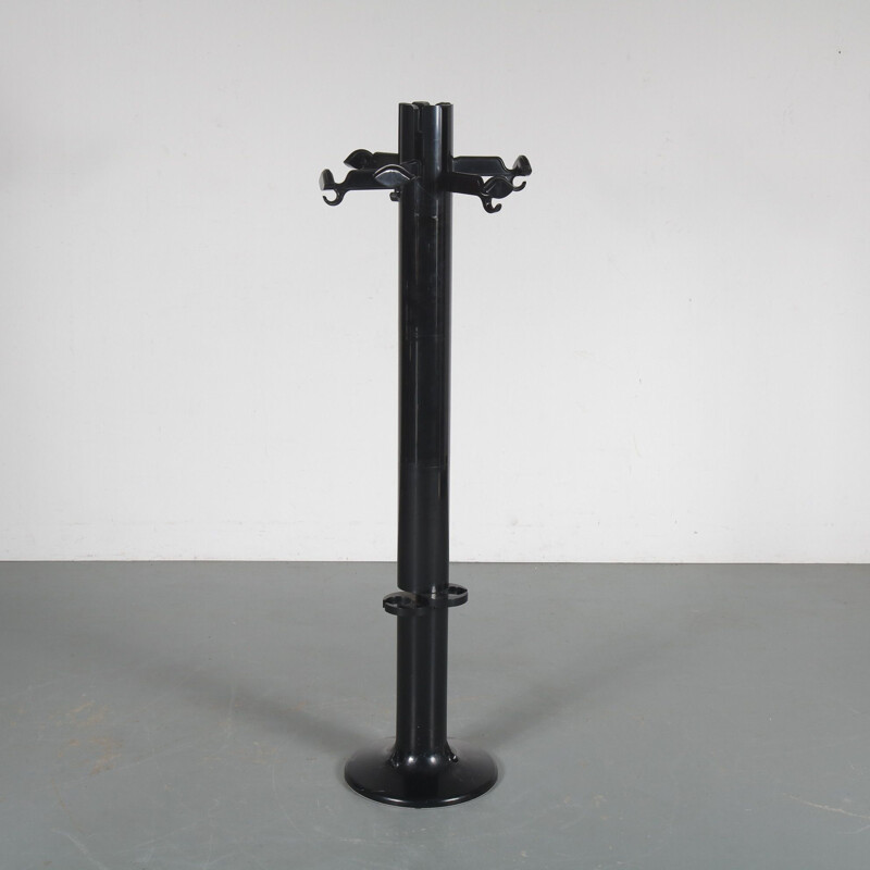 Vintage Black "Planta" coat rack by Giancarlo Piretti for Castelli, Italy 1970s