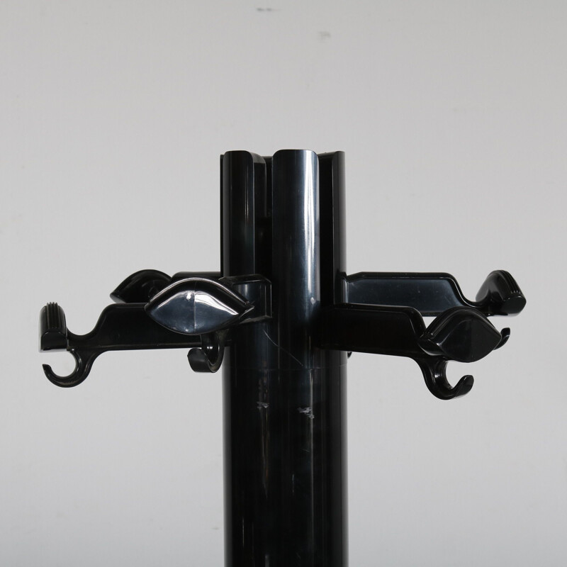 Vintage Black "Planta" coat rack by Giancarlo Piretti for Castelli, Italy 1970s