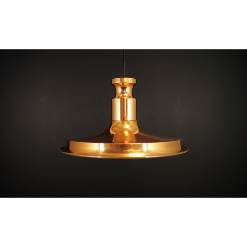 Vintage Scandinavian pendant lamp in copper 1970	