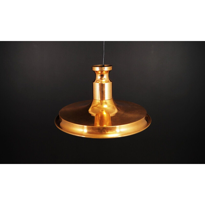 Vintage Scandinavian pendant lamp in copper 1970	