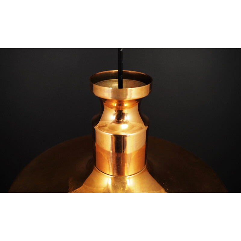 Vintage Scandinavian pendant lamp in copper 1970	