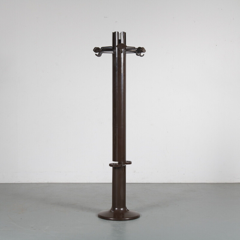 Vintage Brown "Planta" coat rack by Giancarlo Piretti for Castelli, Italy 1970s