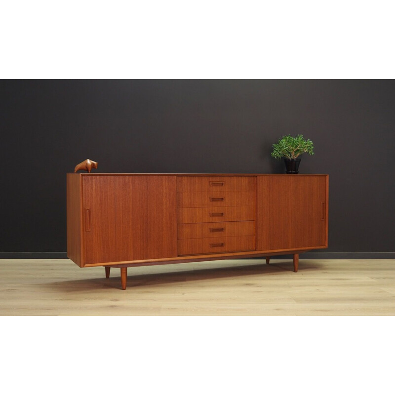 Vintage teak sideboard danish par Vemb Mobel Fabric 1970