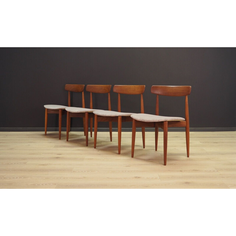 Set of 4 vintage chairs H. W. Klein 1960s	