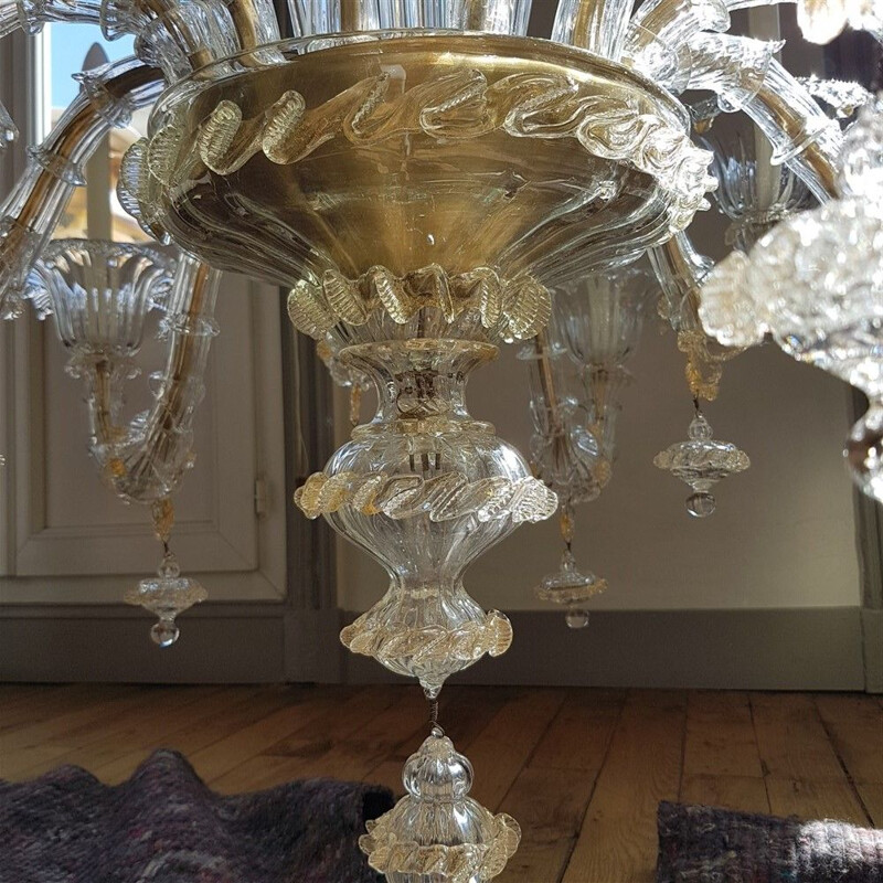 Vintage chandelier Rezzonico Murano 1970