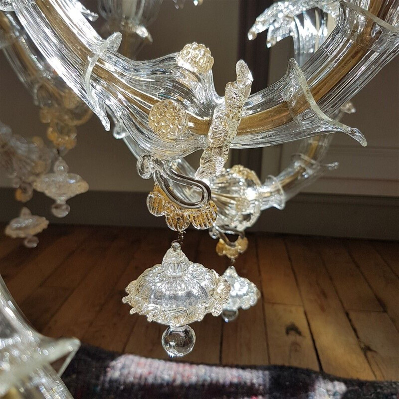 Vintage chandelier Rezzonico Murano 1970