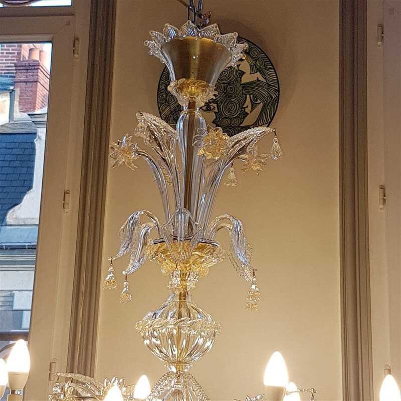 Vintage chandelier Rezzonico Murano 1970