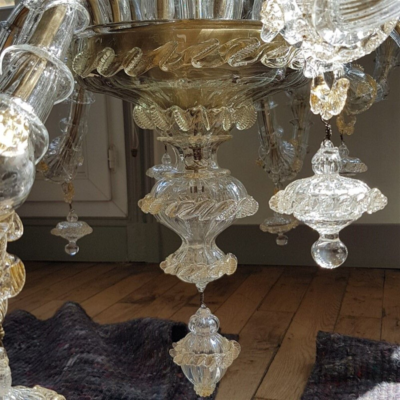 Vintage chandelier Rezzonico Murano 1970