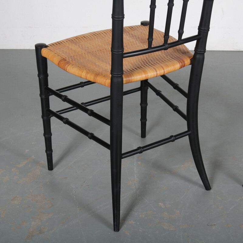 Pair of vintage Chiavari chairs from Italy 1960s