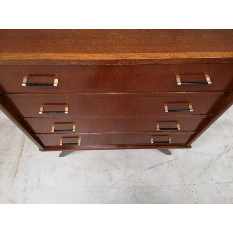 Vintage chest of drawers with compass feet