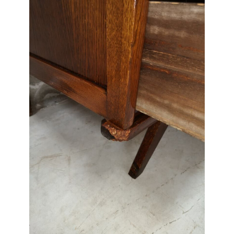 Vintage chest of drawers with compass feet