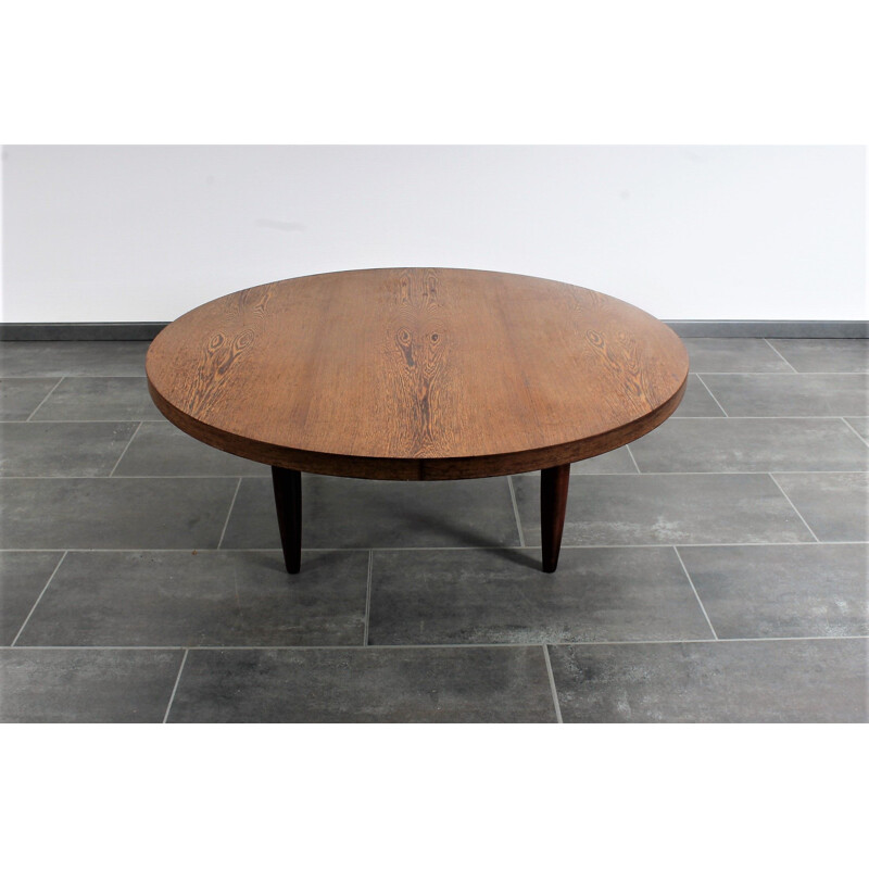 Vintage Round zebrano coffee table 1950s