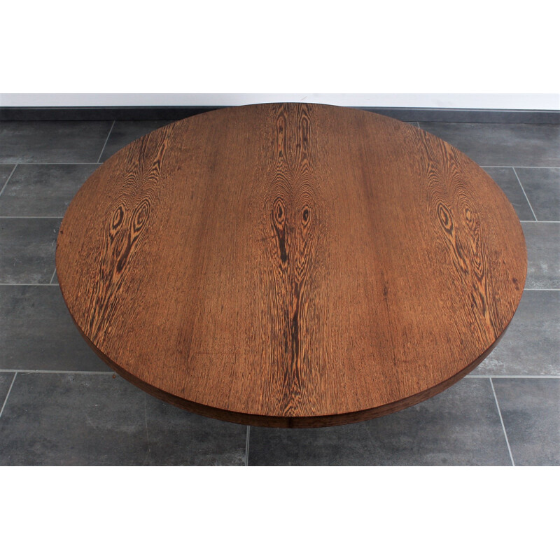 Vintage Round zebrano coffee table 1950s