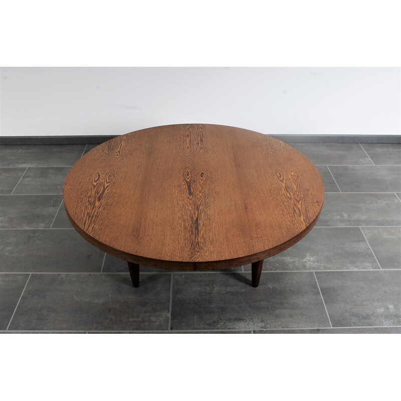 Vintage Round zebrano coffee table 1950s