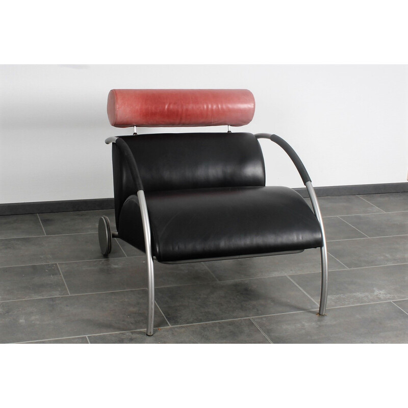 Vintage leather armchair by Peter Maly for Cor Zyklus