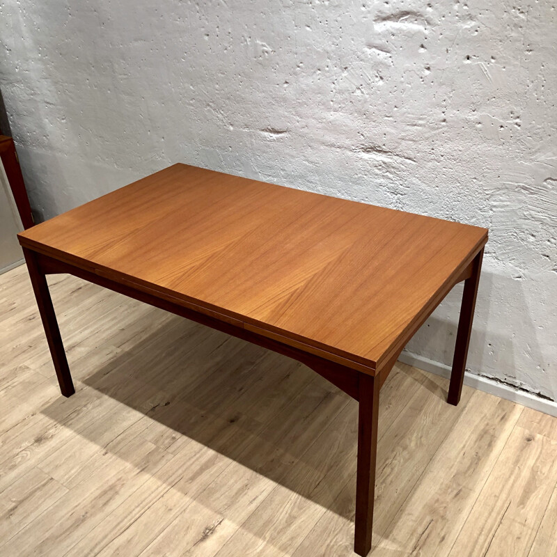 Vintage table André Monpoix Teak TV cabinet 1950