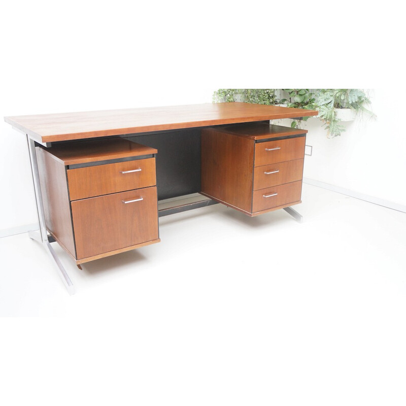 Large mid-century desk, Friso KRAMER & Coen de VRIES - 1960s