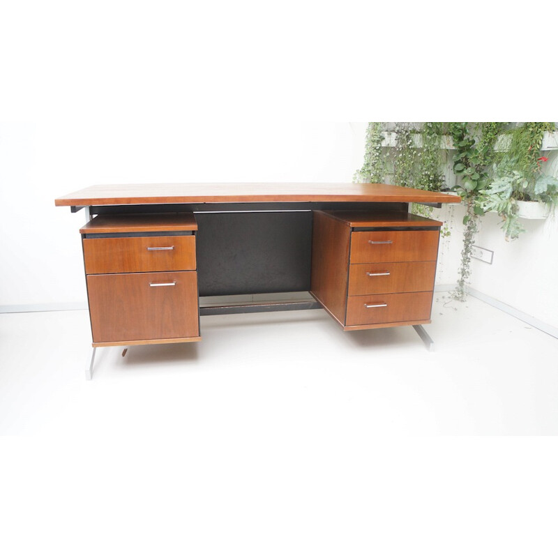 Large mid-century desk, Friso KRAMER & Coen de VRIES - 1960s