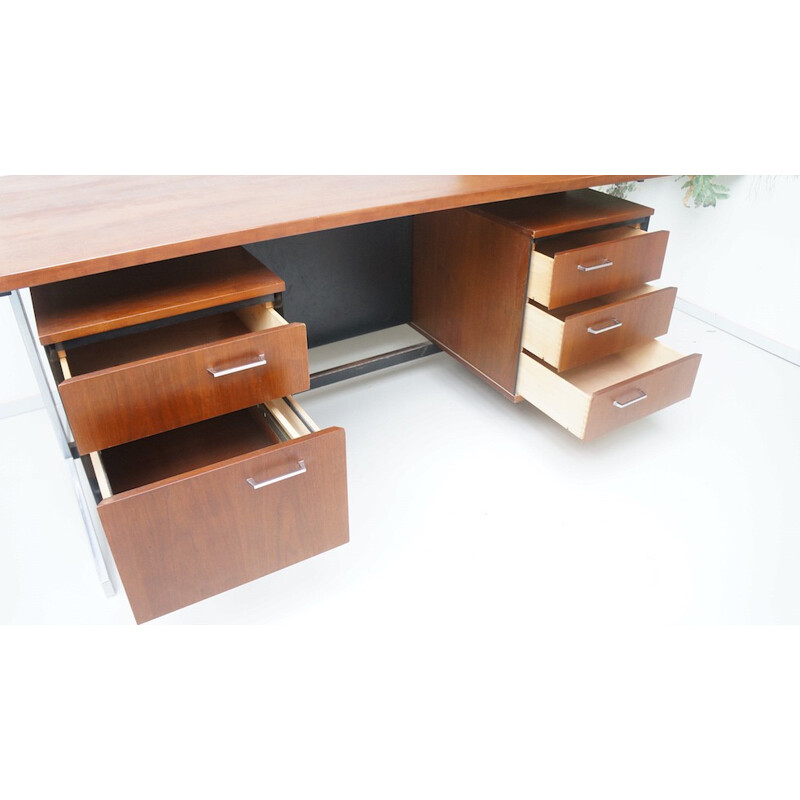 Large mid-century desk, Friso KRAMER & Coen de VRIES - 1960s